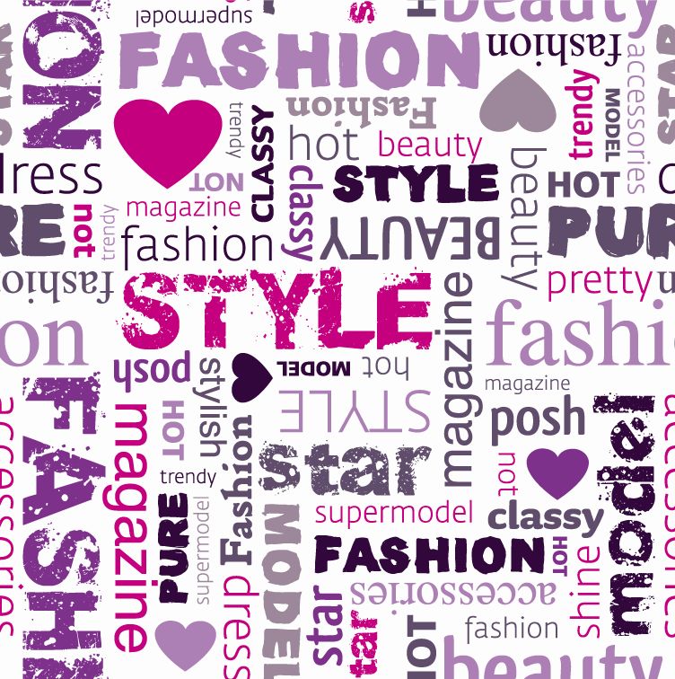 free vector Fashion Word Collage Vector Illustration